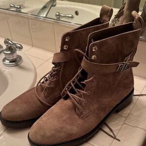 Ralph Lauren Women's Brown Suede Ankle Boots
